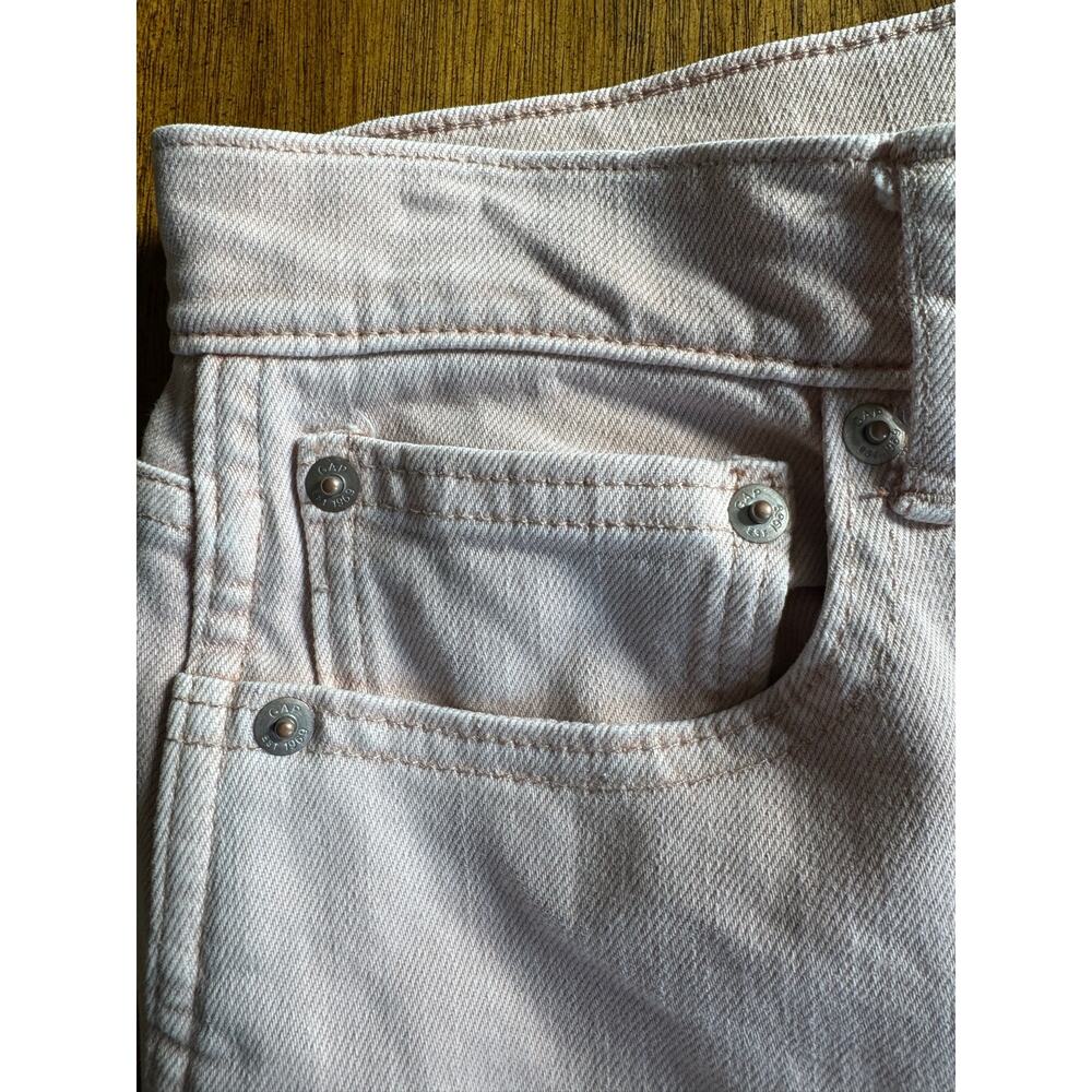 GAP High Rise Vintage Slim Jeans Soft Pink 10/30R Dusty Blush Straight Denim - Picture 11 of 12